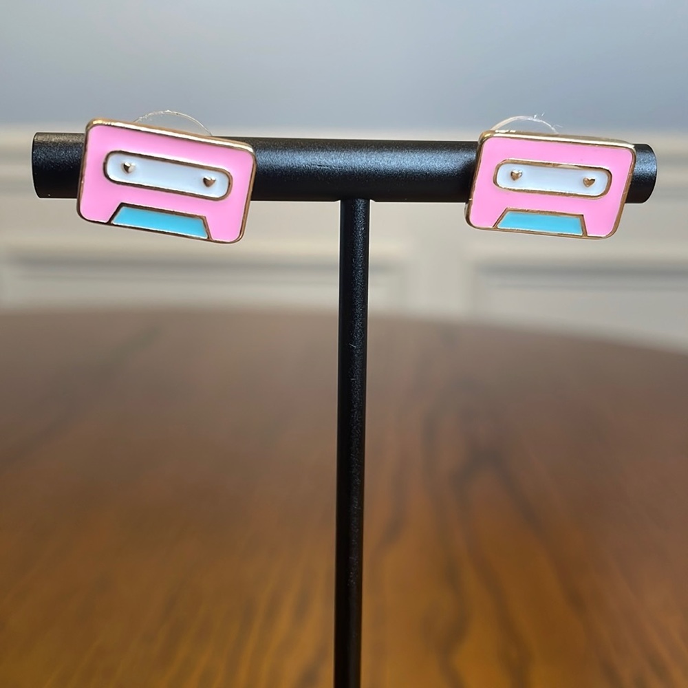 Pink & Blue Cassette 📼 Earrings